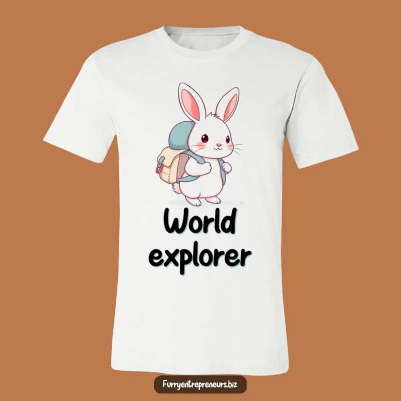 Funny Rabbit Explorer T-Shirt: Wear Your Wanderlust with this Comfy Graphic Tee