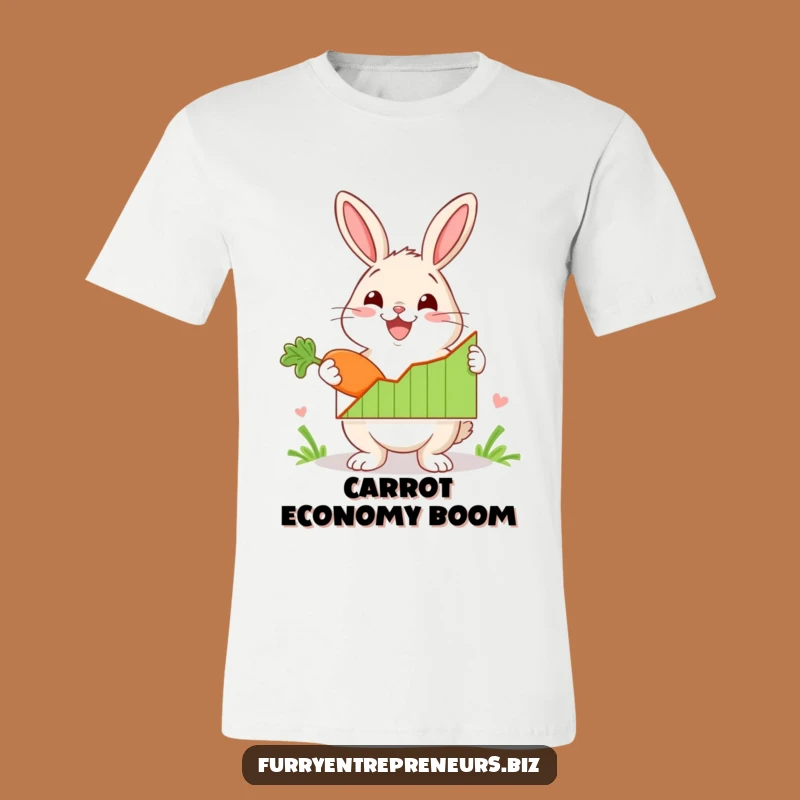 Funny Rabbit Graph T-Shirt: Showing Off Success with Carrots, Ideal Funny Gift