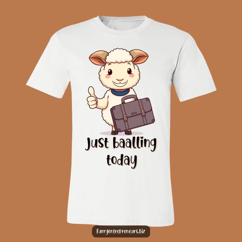 Funny Sheep Briefcase Thumbs Up T-Shirt: Go With the Flow!