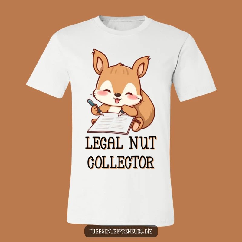 Funny Squirrel Signing T-Shirt: Witty Character Tee for Busy Professionals