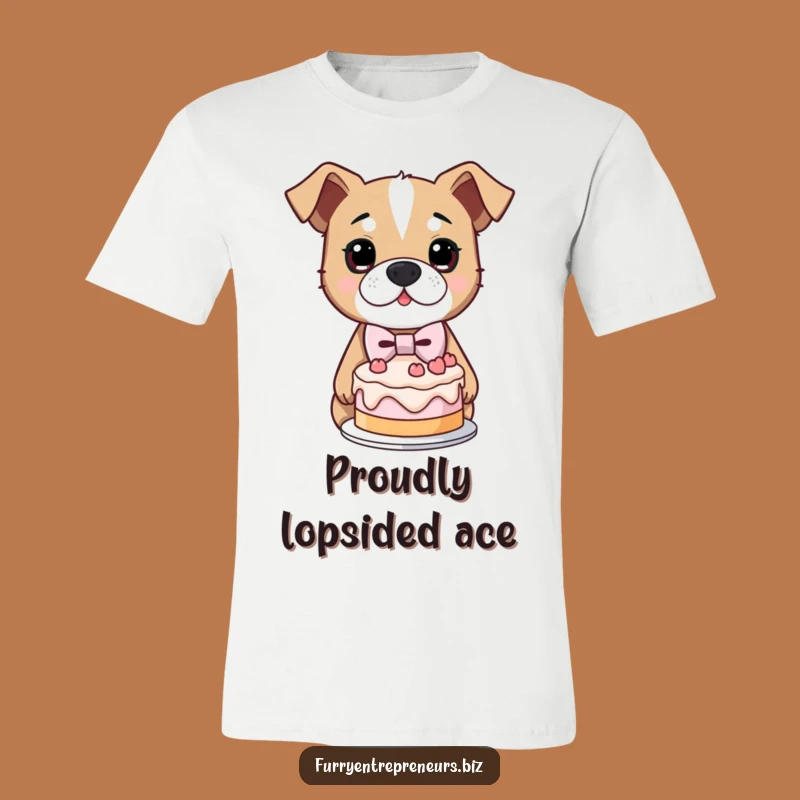 Funny Determined Dog T-Shirt: Lopsided Cake Maker, Ideal Funny Gift for Dog Lovers