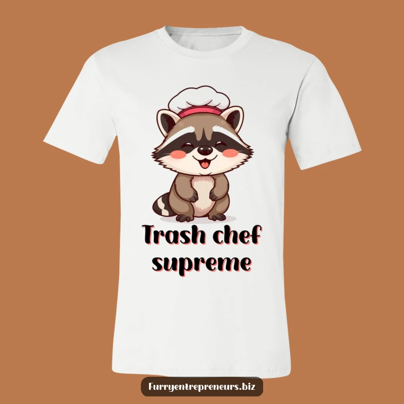 Funny Raccoon Chef T-Shirt: Wear Your Culinary Mischief with This Critter Design