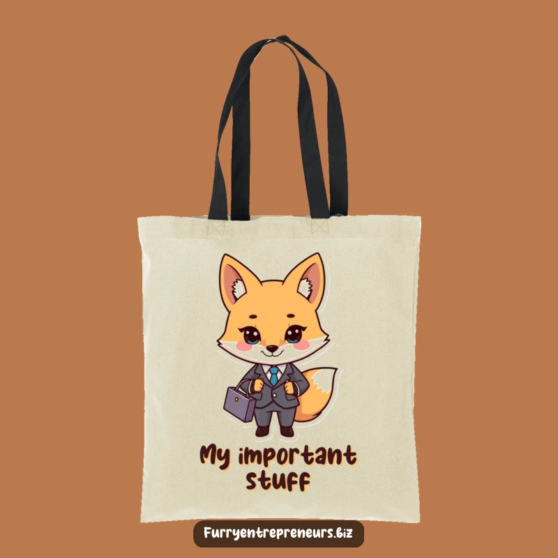 Funny Business Fox Tote Bag: Carry Your Ambition in Style, Awesome Funny Gift